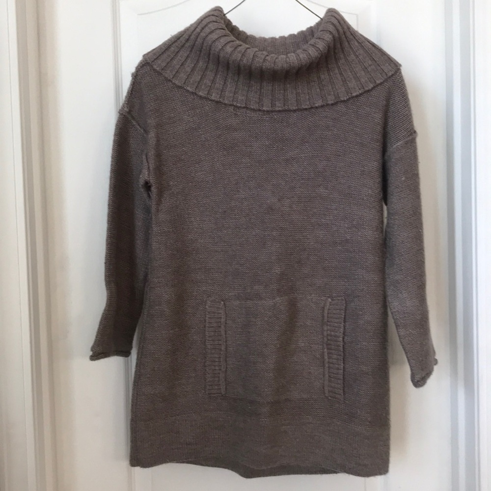 J.Crew Taupe cowl neck sweater